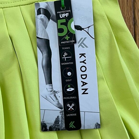 Kyodan Women's XS Sunny Lime Athletic Skort Tennis Golf UPF 50+ - Picture 2 of 6